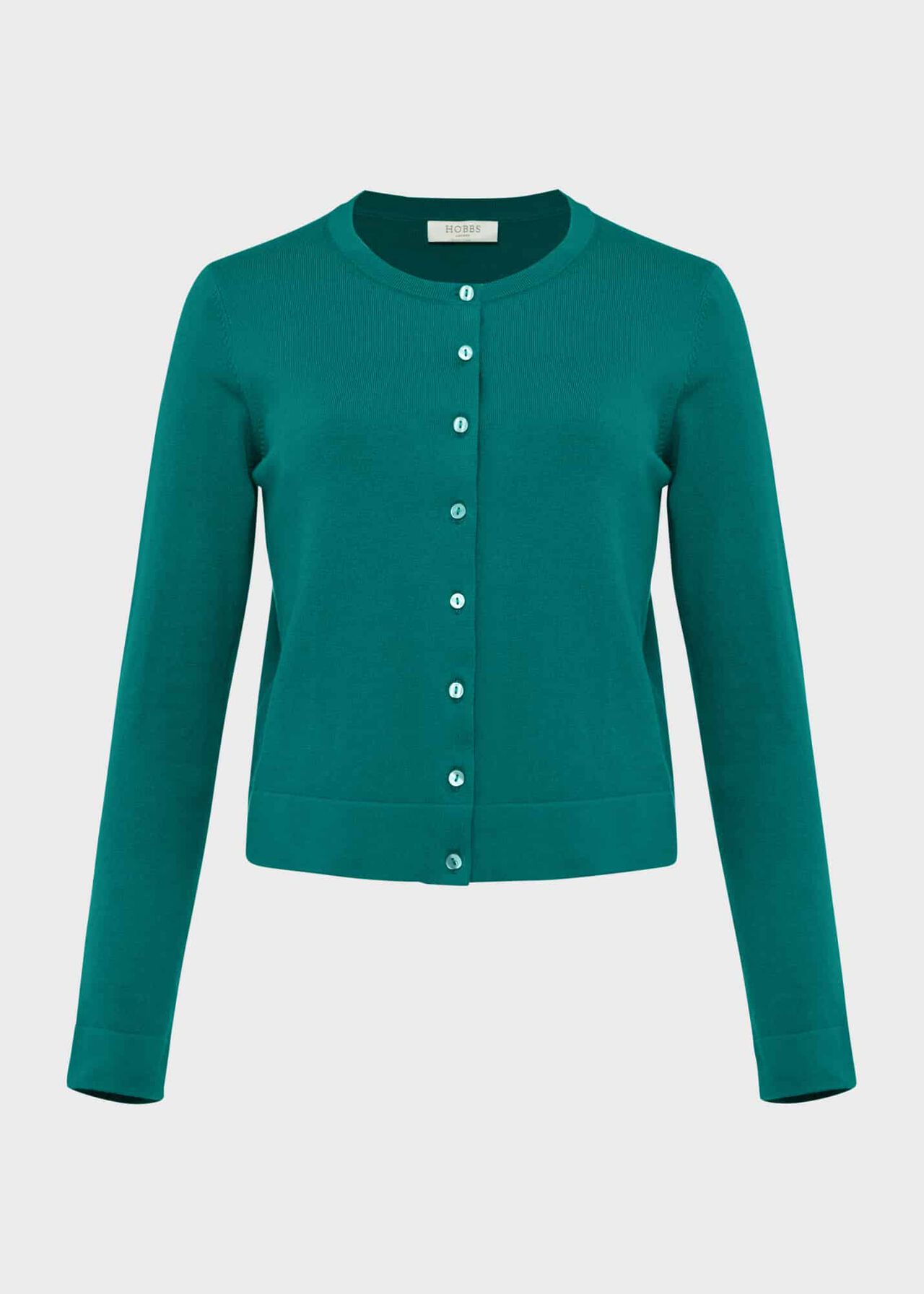 Michelle Cotton Cardigan, Ocean Green, hi-res