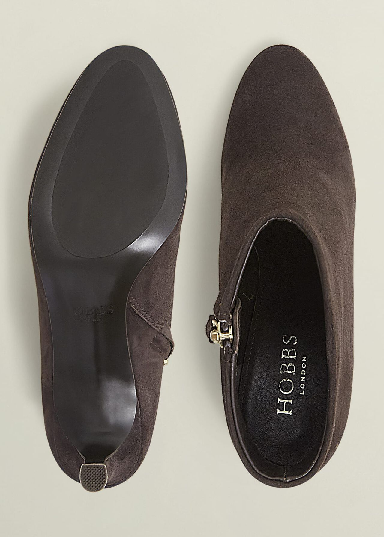 Lizzie Suede Ankle Boots, Chocolate Brown, hi-res