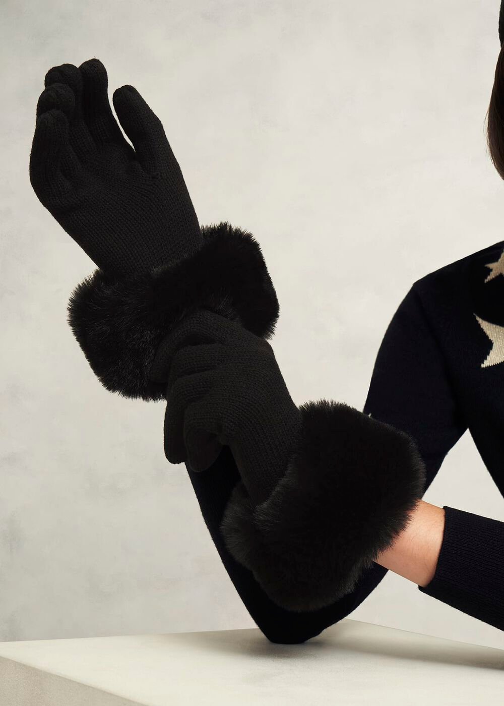 Alison Gloves, Black, hi-res
