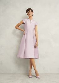 Rhea Wool Silk Dress, Soft Petal Pink, hi-res