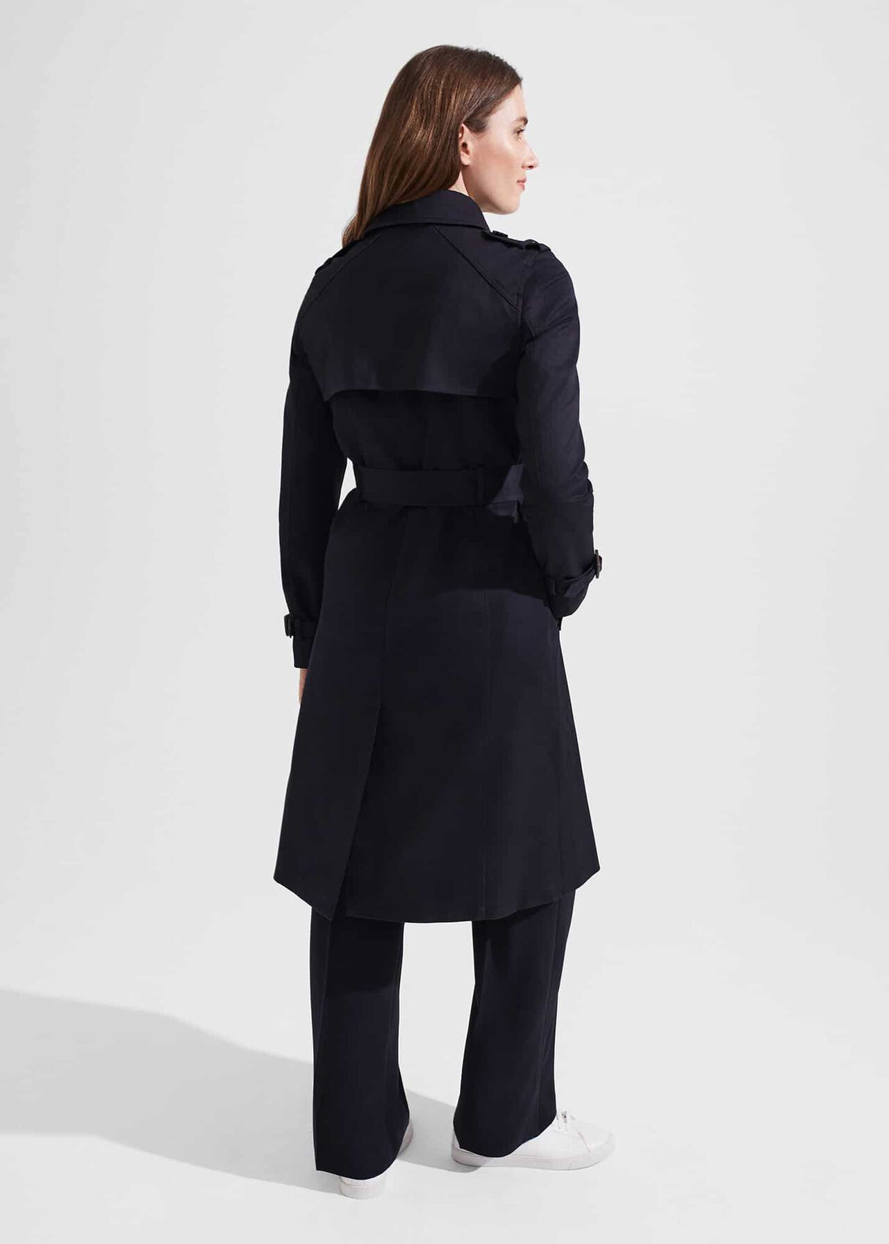 Petite Lisa Trench, Navy, hi-res