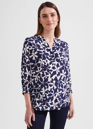 Essie Blouse, Rich Navy Cream, hi-res