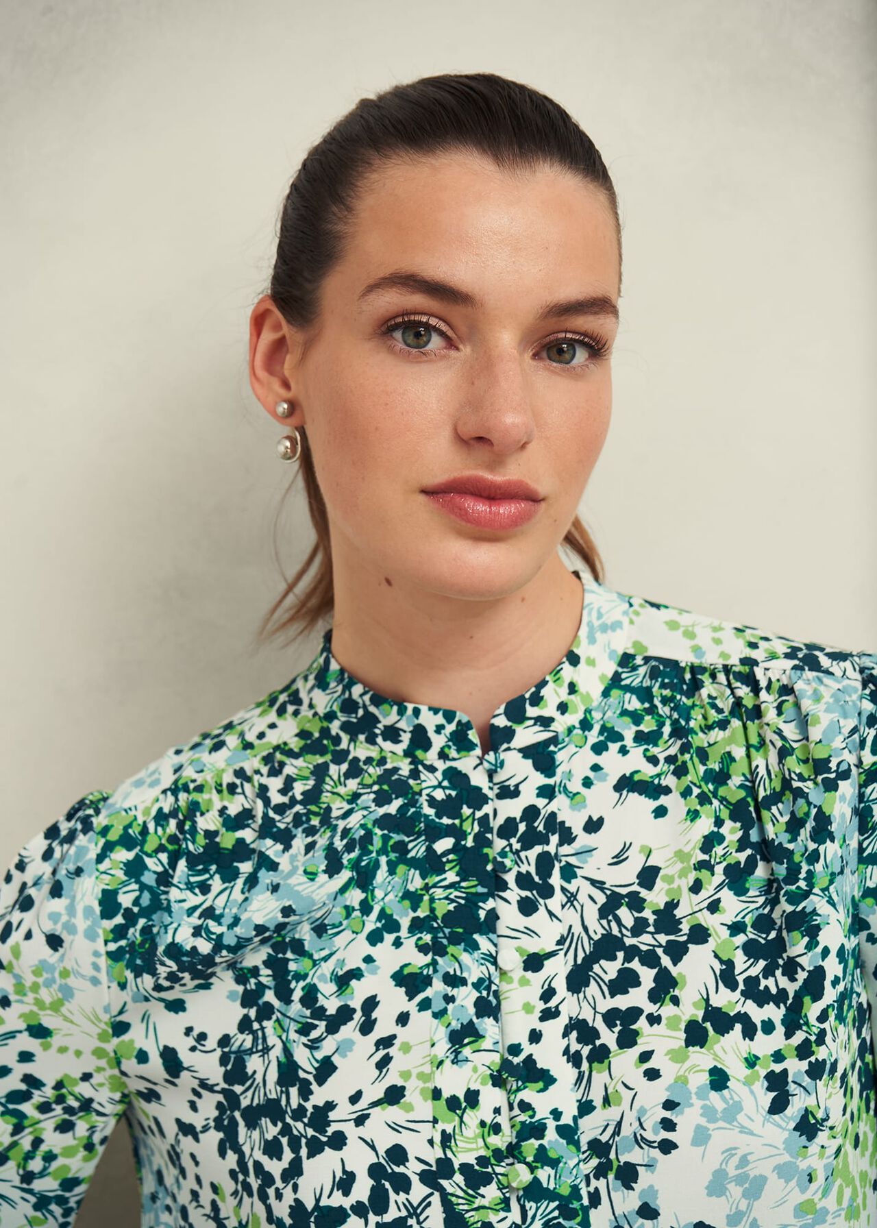 Beatrix Blouse, Ivory Multi, hi-res