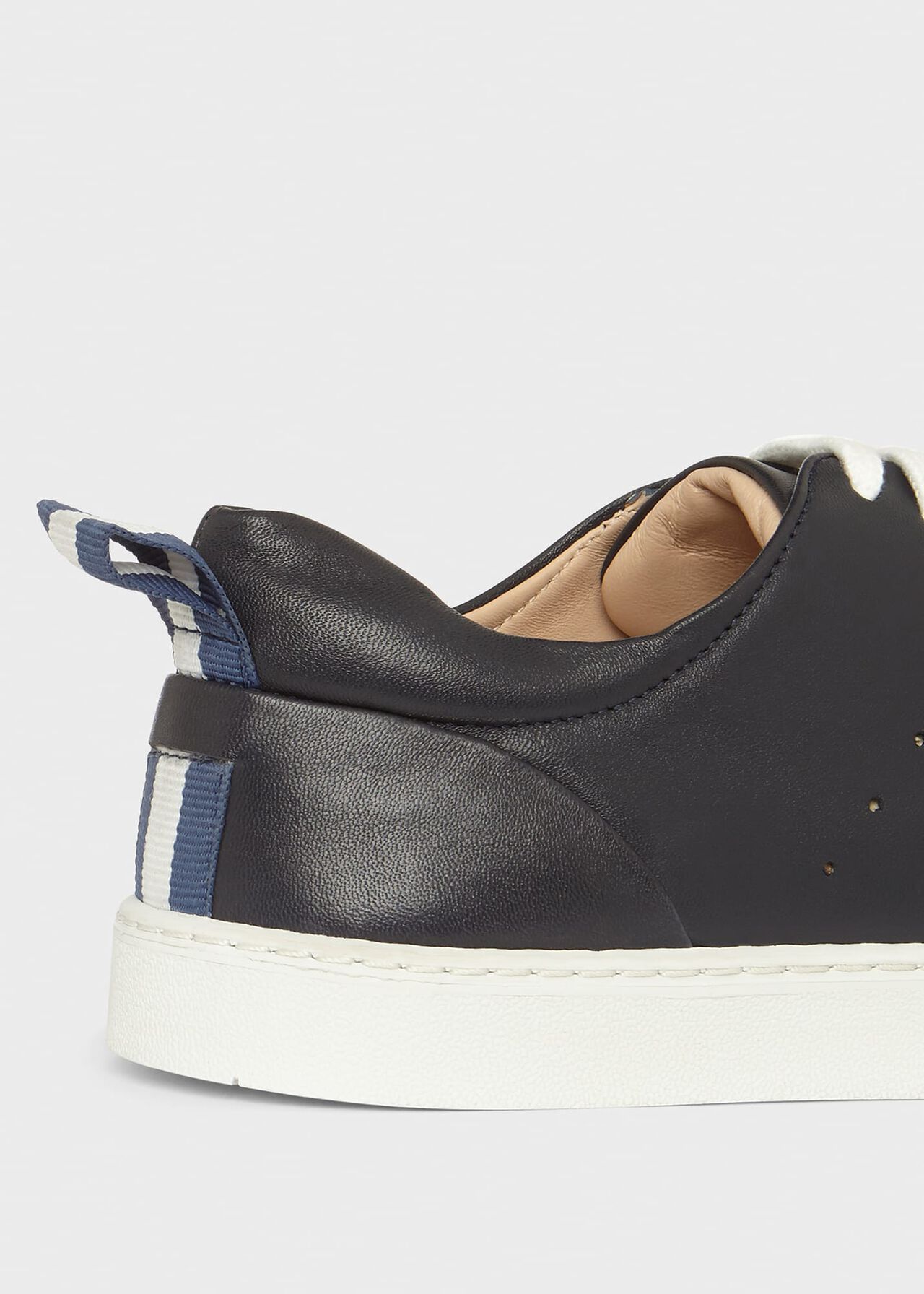 Liberty Leather Trainer, Navy, hi-res