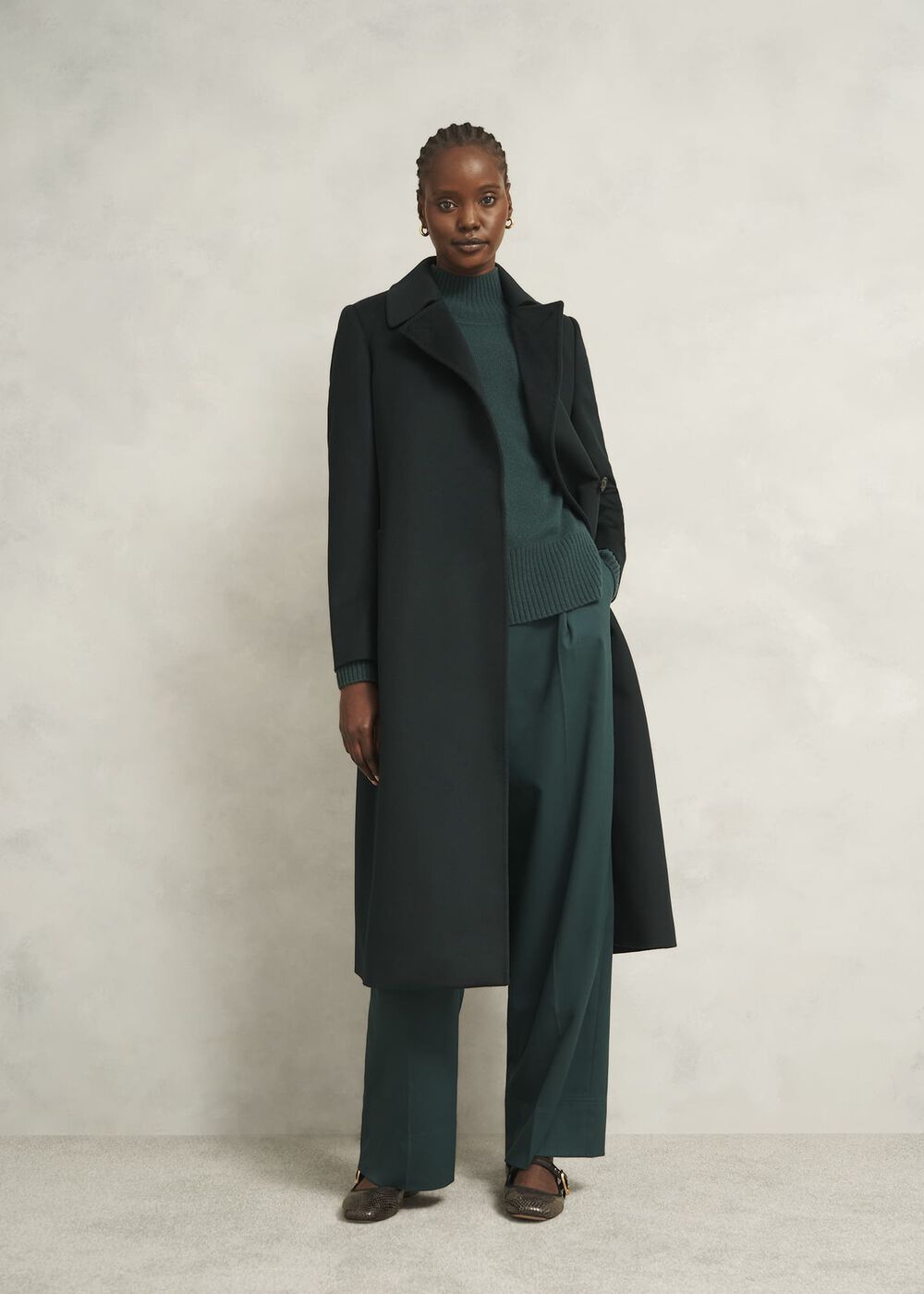Lucile Wide Trousers, Ponderosa Green, hi-res