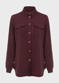 Adley Overshirt, Burgundy, hi-res