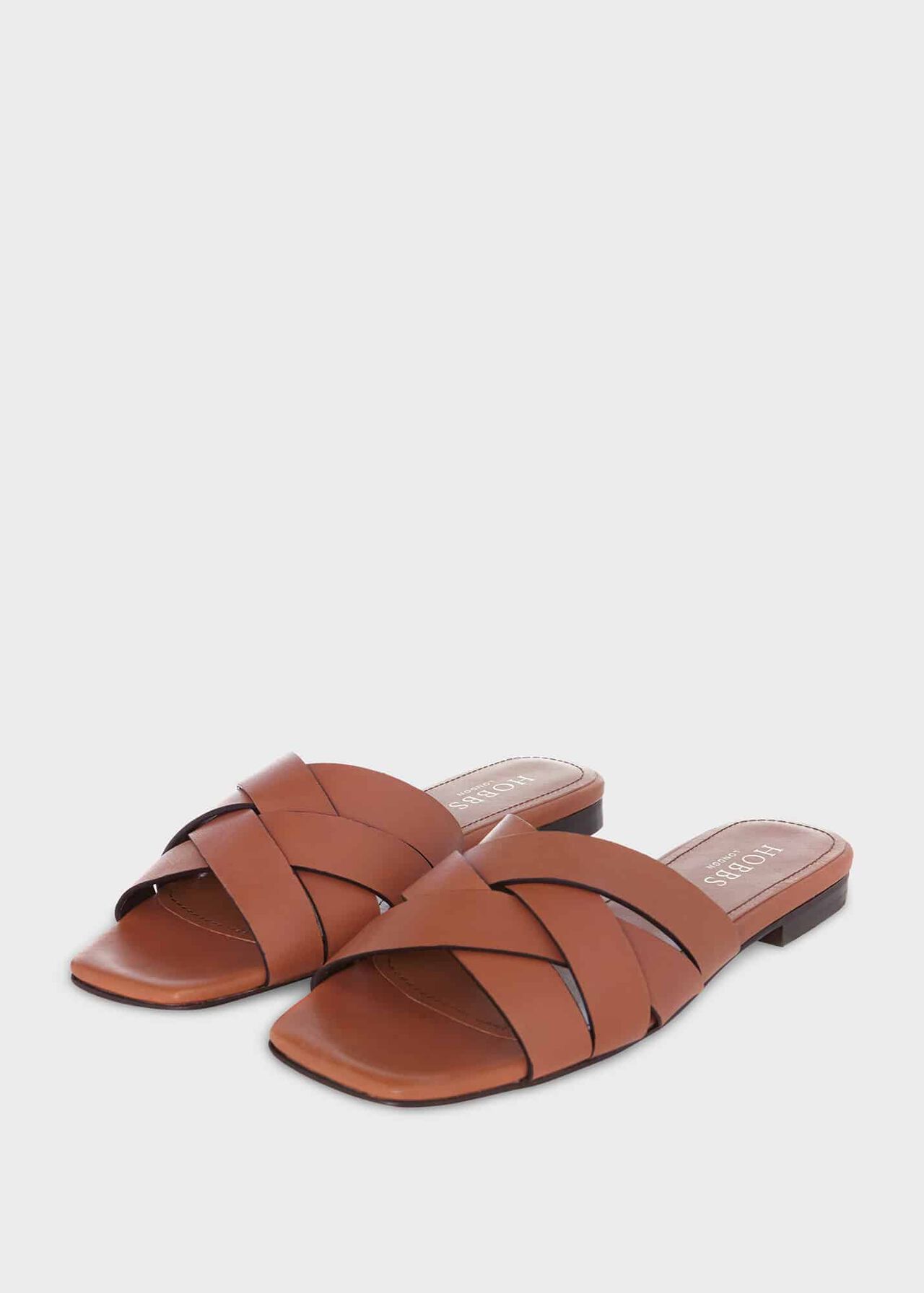 Annie Flats Sandal, Tan, hi-res