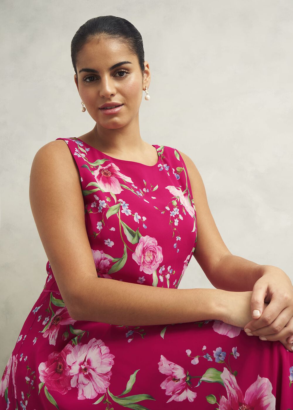 Petite Carly Dress, Pink Multi, hi-res