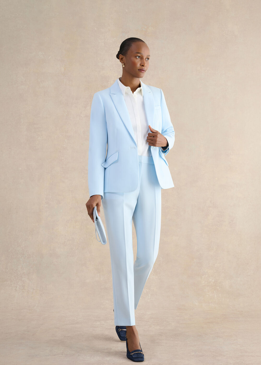 Keighley Blazer, Pale Blue, hi-res