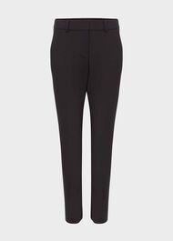 Petite Quin Tapered Trousers With Stretch, Black, hi-res