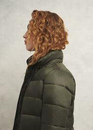 Petite Joelle Puffer Coat, Dark Olive, hi-res