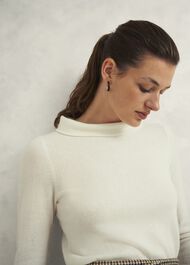 Audrey Wool Cashmere Jumper, Warm Ivory, hi-res