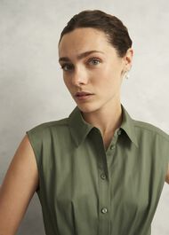 Sage Green Veronica Shirt Dress, Sage Green, hi-res
