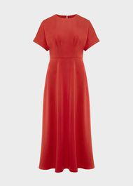 Radclyffe Fit And Flare Dress, True Red, hi-res