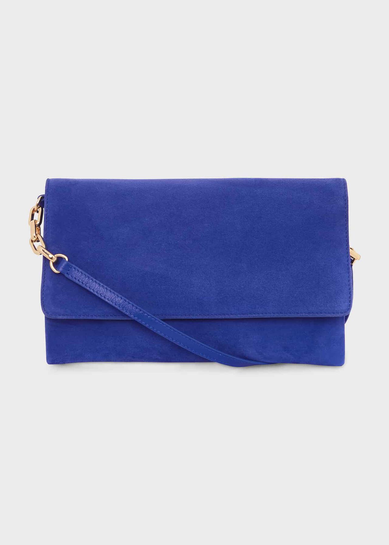 Chelsea Suede Clutch Bag, Lapis Blue, hi-res