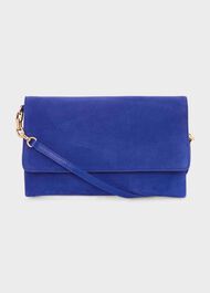 Chelsea Suede Clutch Bag, Lapis Blue, hi-res