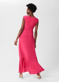 Rhianna Silk Dress, Bright Pink, hi-res