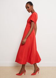 Radclyffe Fit And Flare Dress, True Red, hi-res