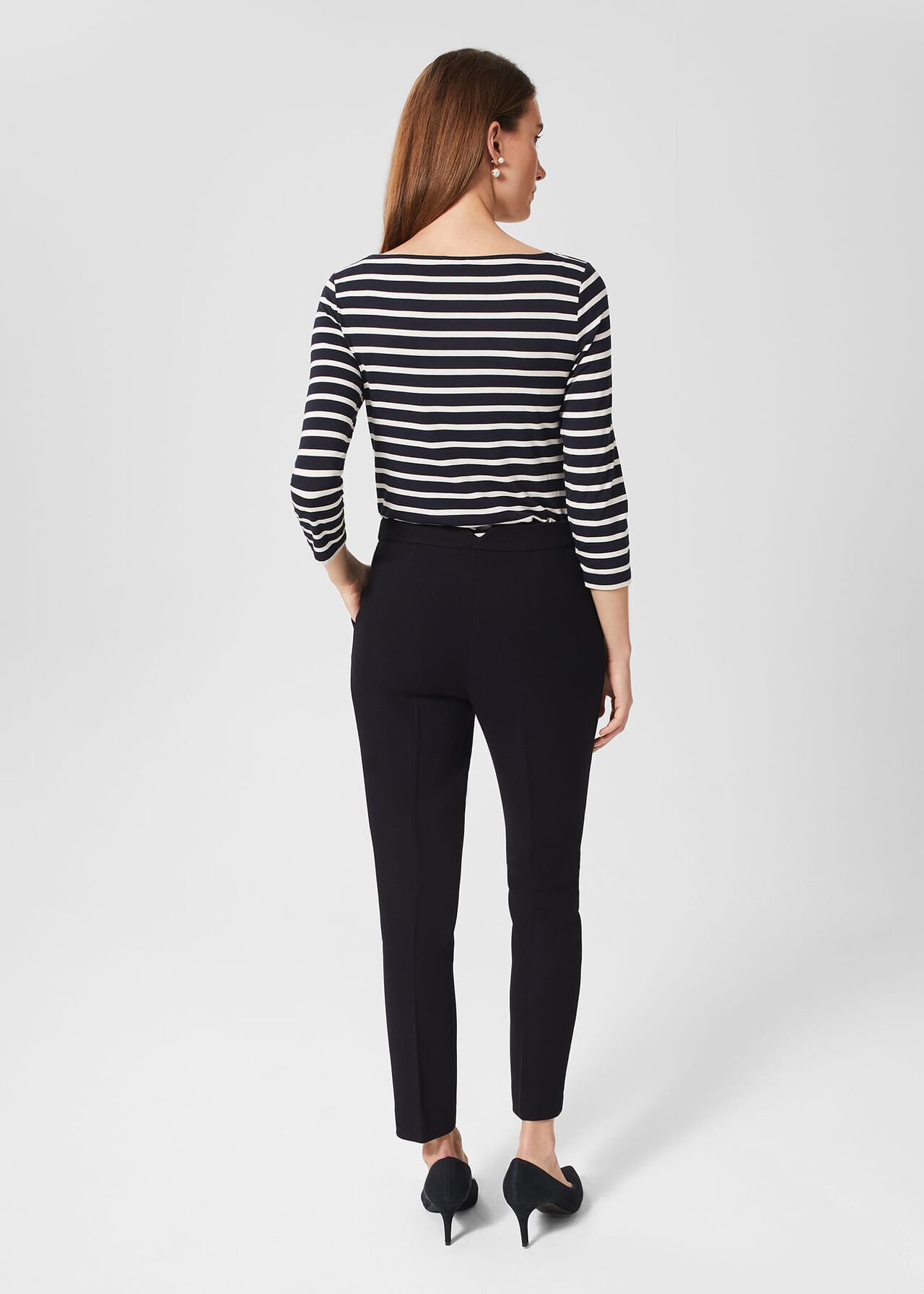 Petite Mia Trousers, Navy, hi-res