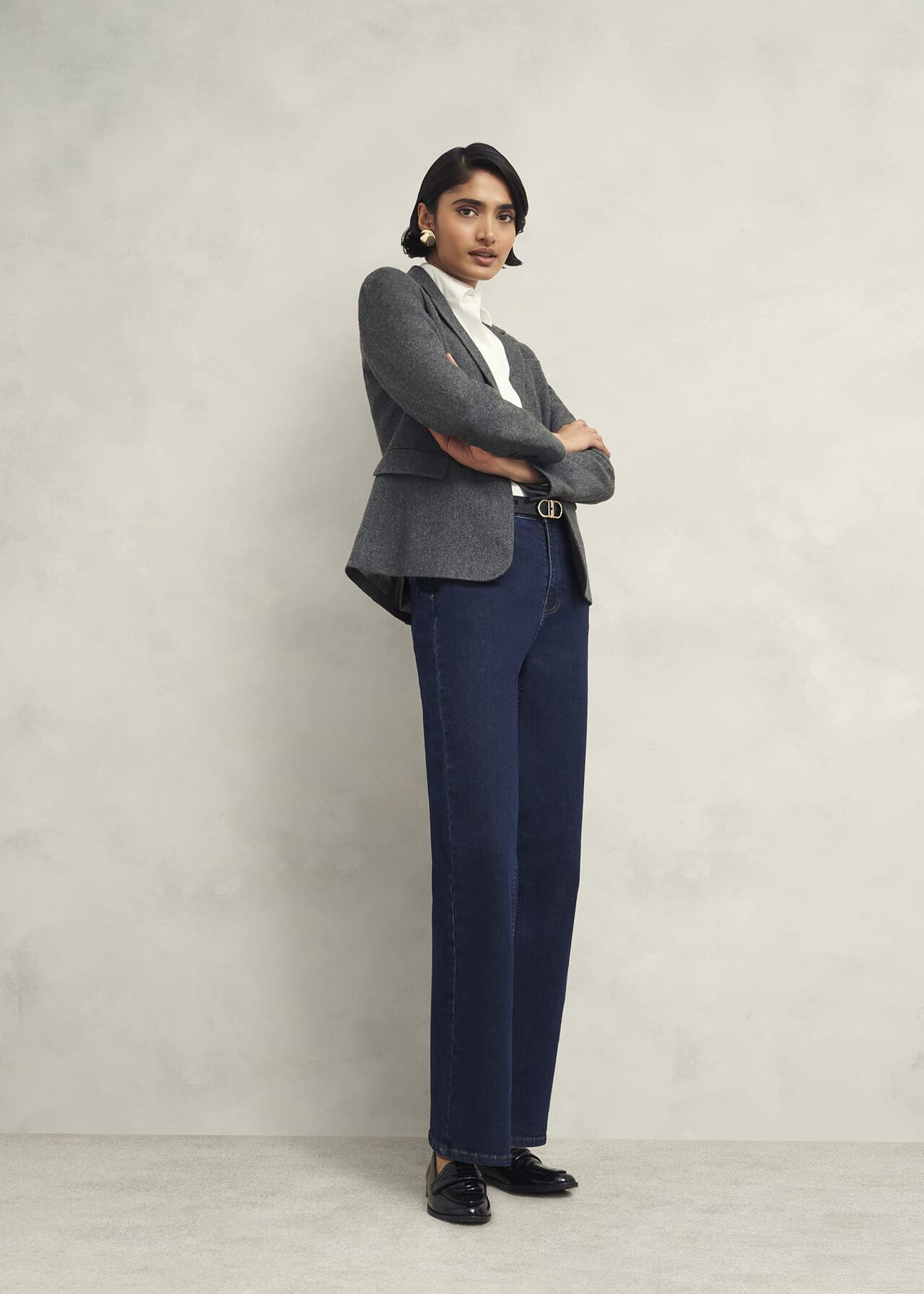 Elsie Wool Blend Jacket, Grey, hi-res