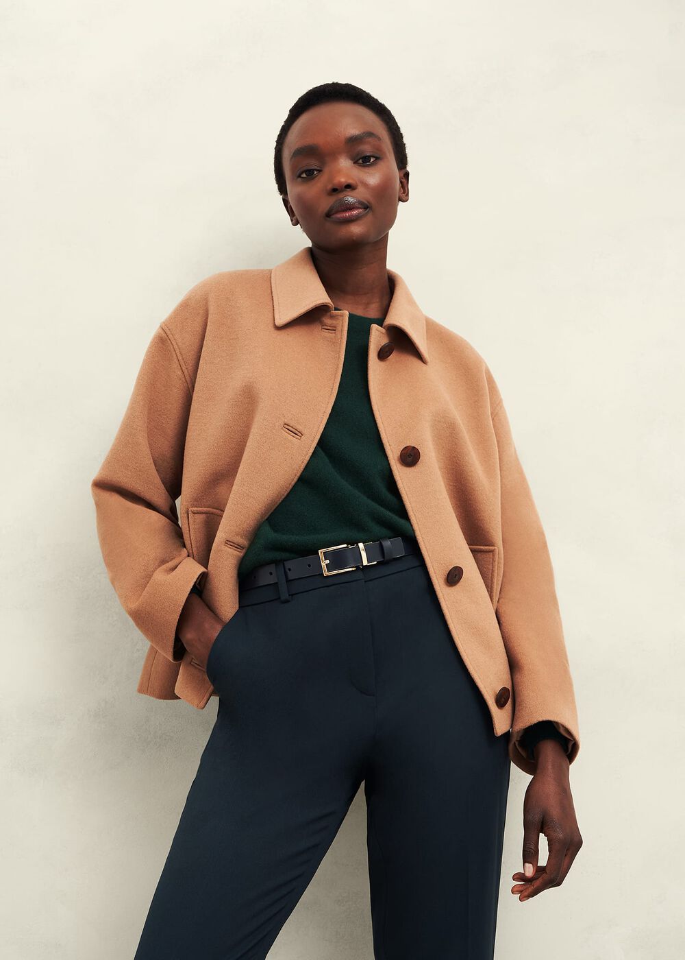 Larina Cashmere Jumper, Hawthorn Green, hi-res