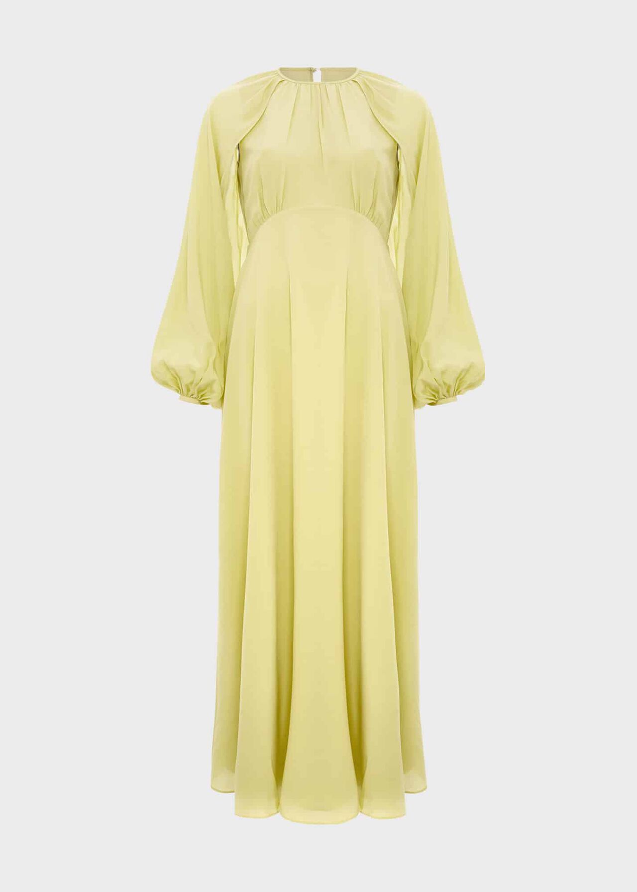 Acacia Silk Dress, Pastel Yellow, hi-res