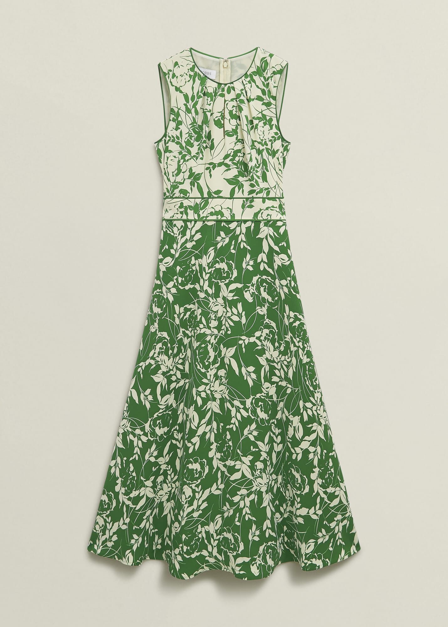 Maddie and Co. Green Quilted Dress with Tartan Plaid Ruffle Collar