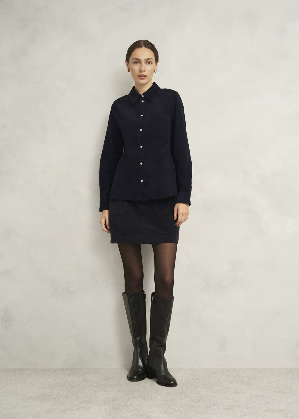 Adina Shirt, Navy, hi-res