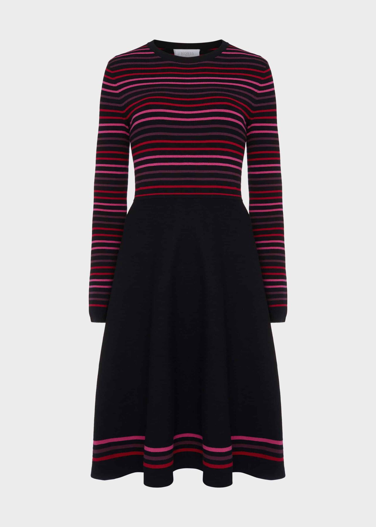 Gigi Knitted Dress, Black Multi, hi-res