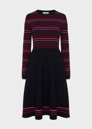 Gigi Knitted Dress, Black Multi, hi-res