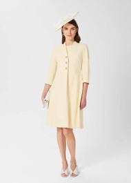 Henrietta Shift Dress, Pale Yellow, hi-res