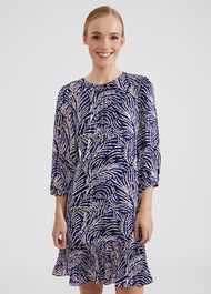 Lilith Dress, Navy Blue Multi, hi-res