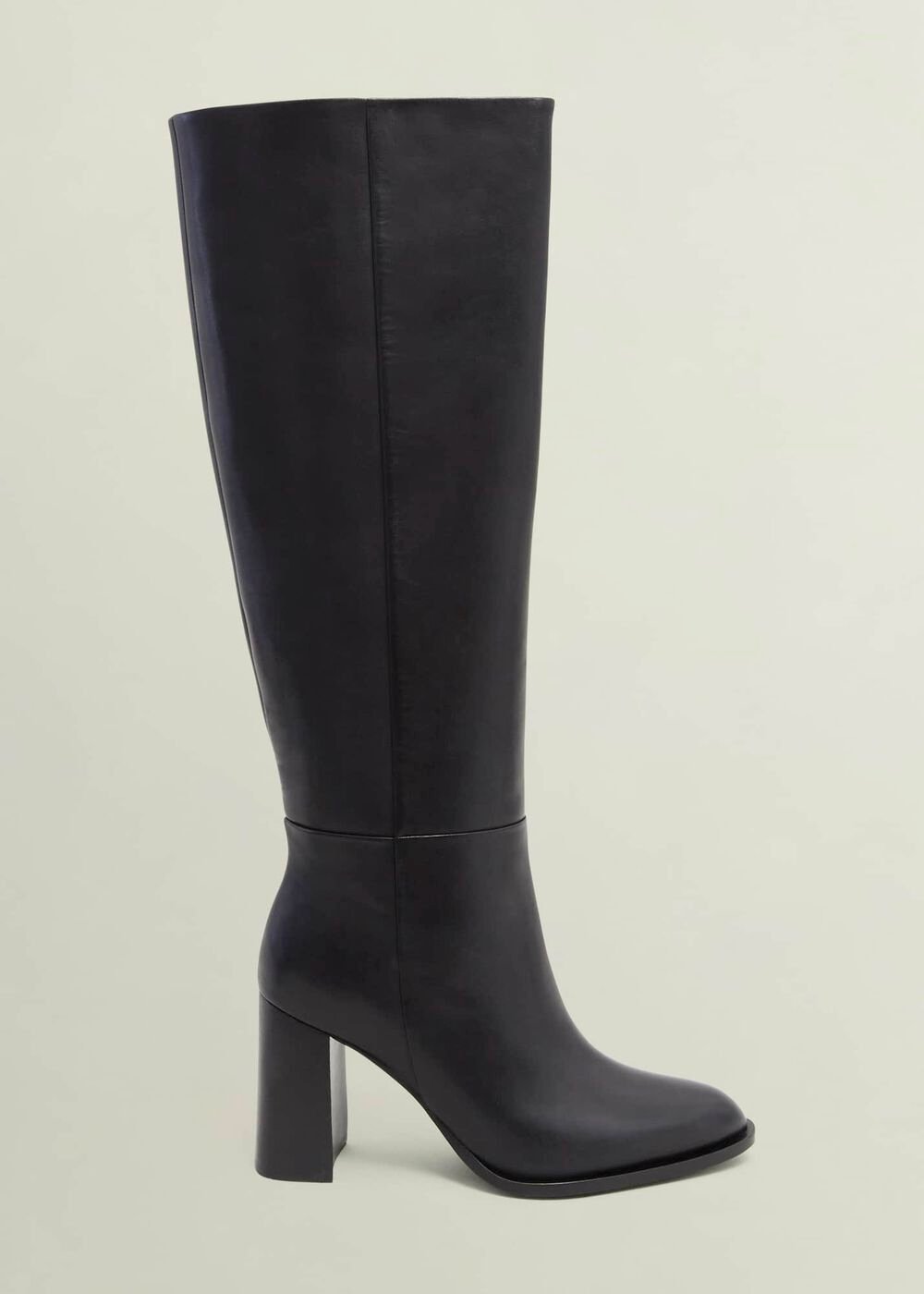 Prim Pull On Leather Boots, Black, hi-res