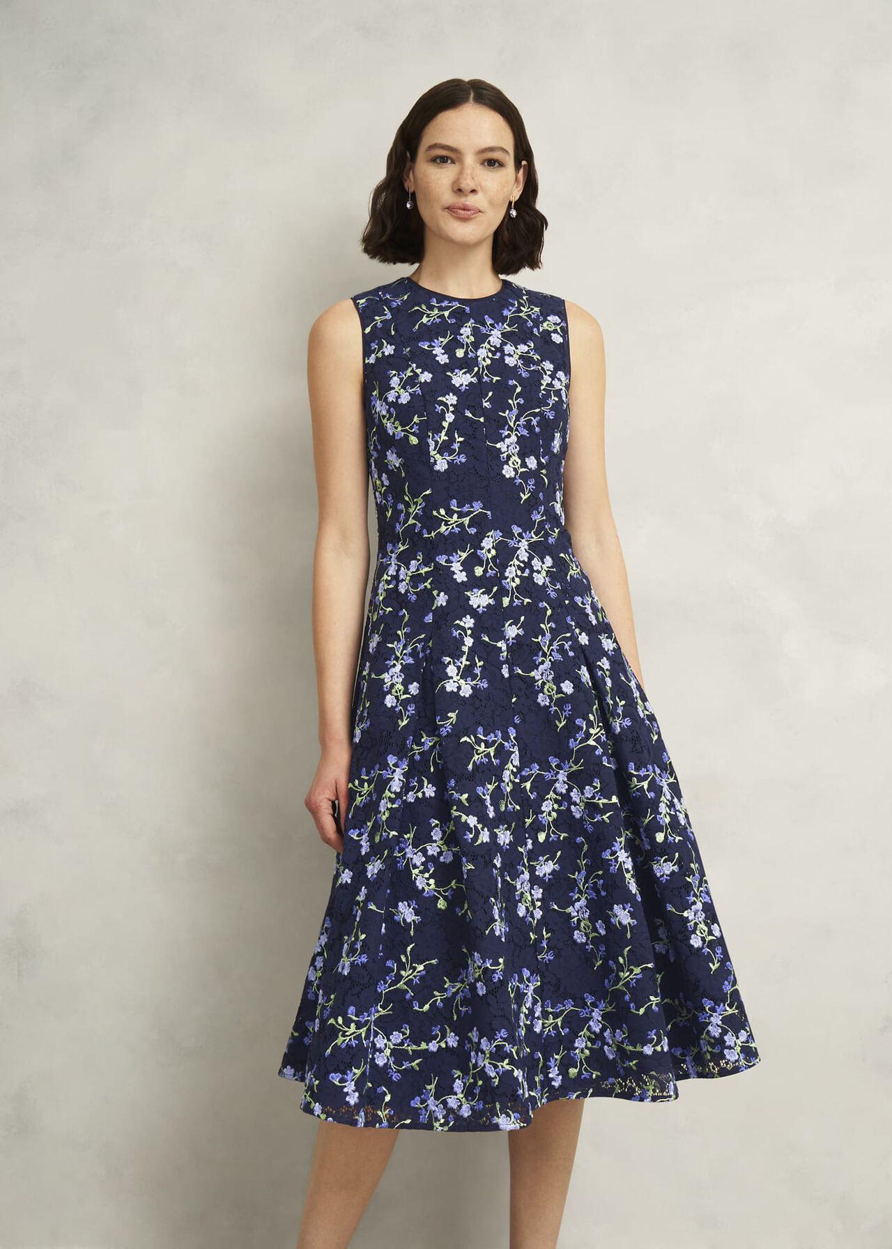 Ria Embroidered Floral Dress Hobbs ROW