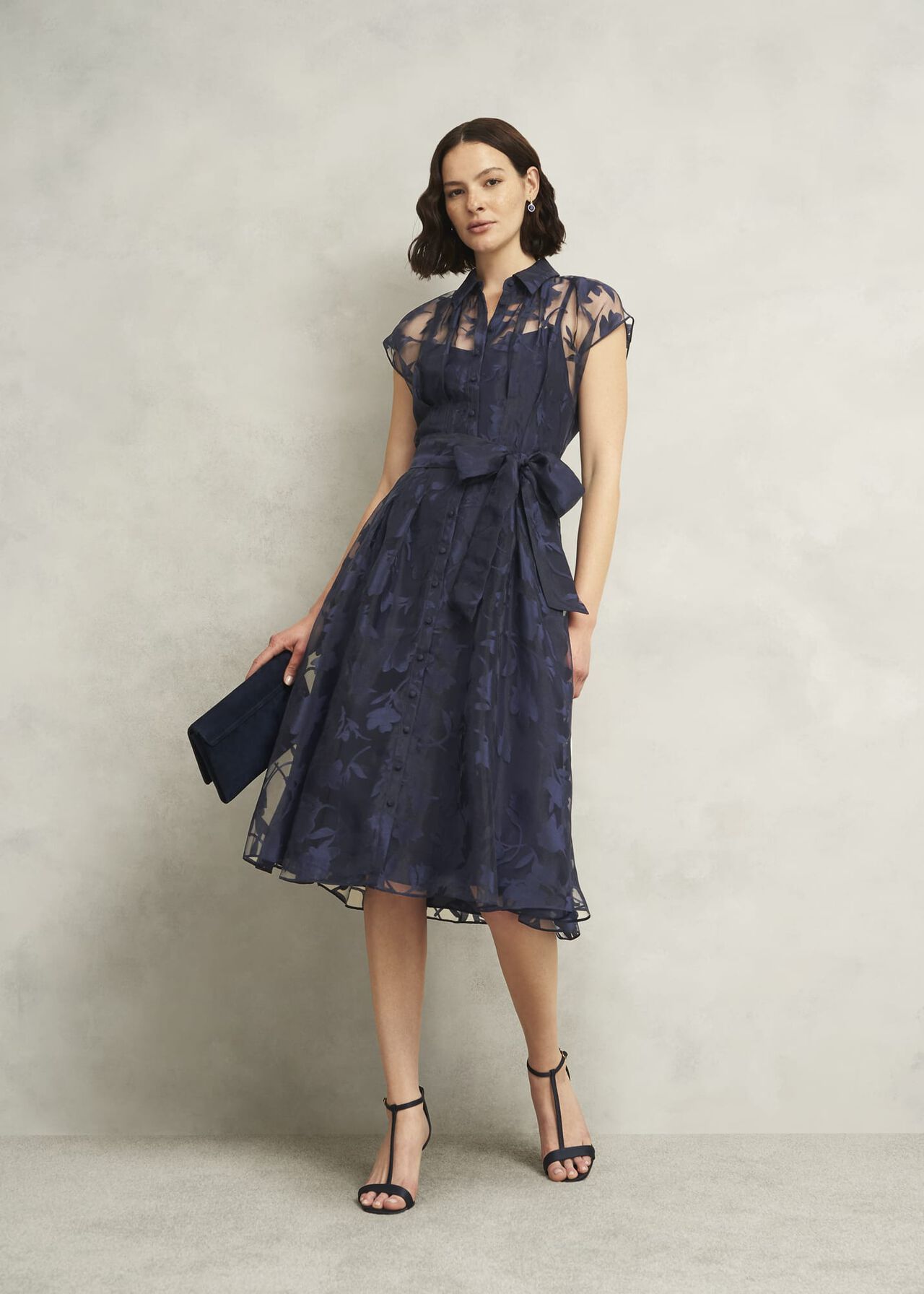Tess Shirt Dress, Midnight Navy, hi-res