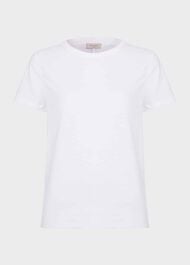 Adaline Cotton Slub T-Shirt, White, hi-res