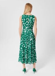 Petite Carly Spot Dress, Green Ivory, hi-res