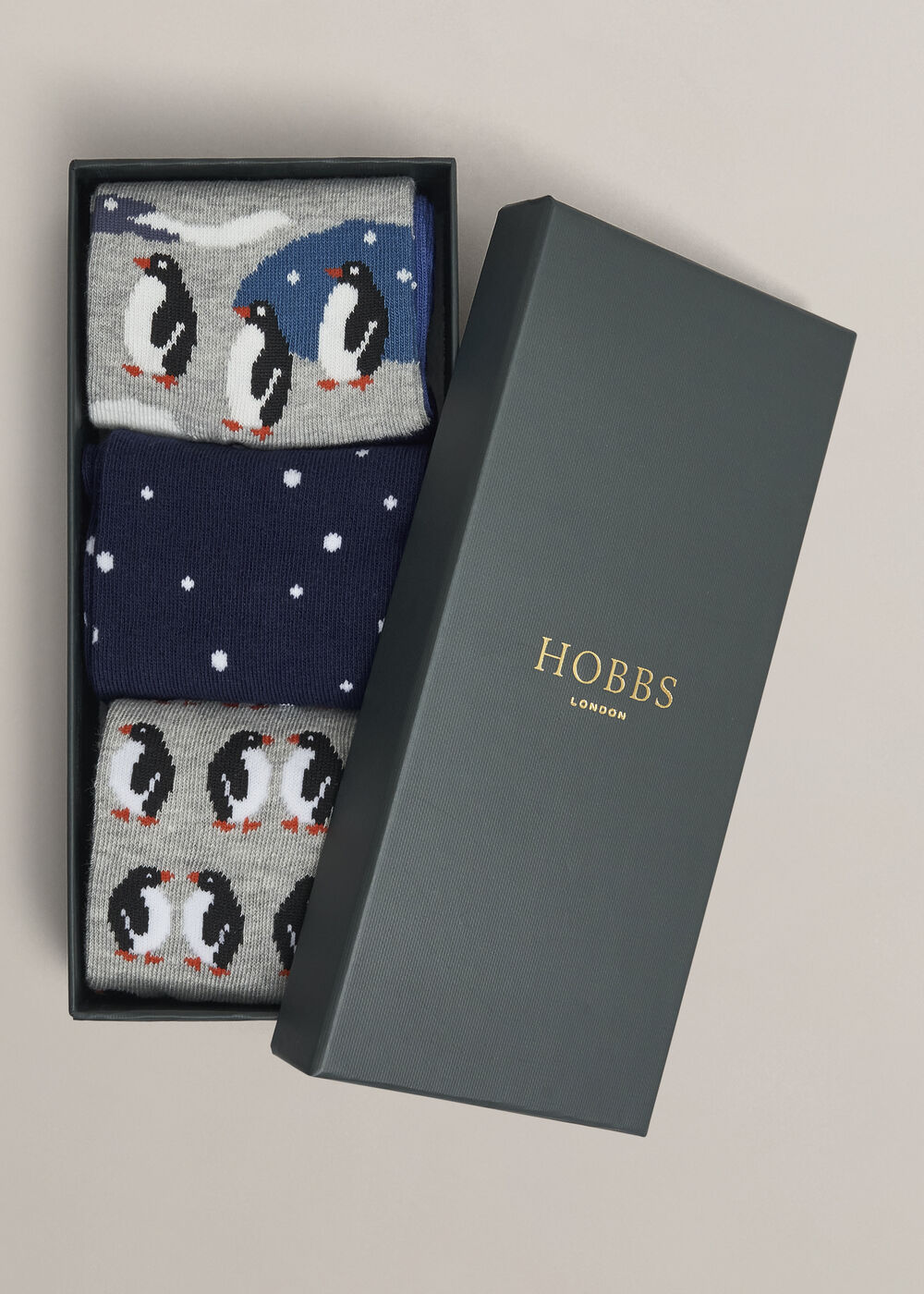 Penguin Sock Set, Blue Multi, hi-res