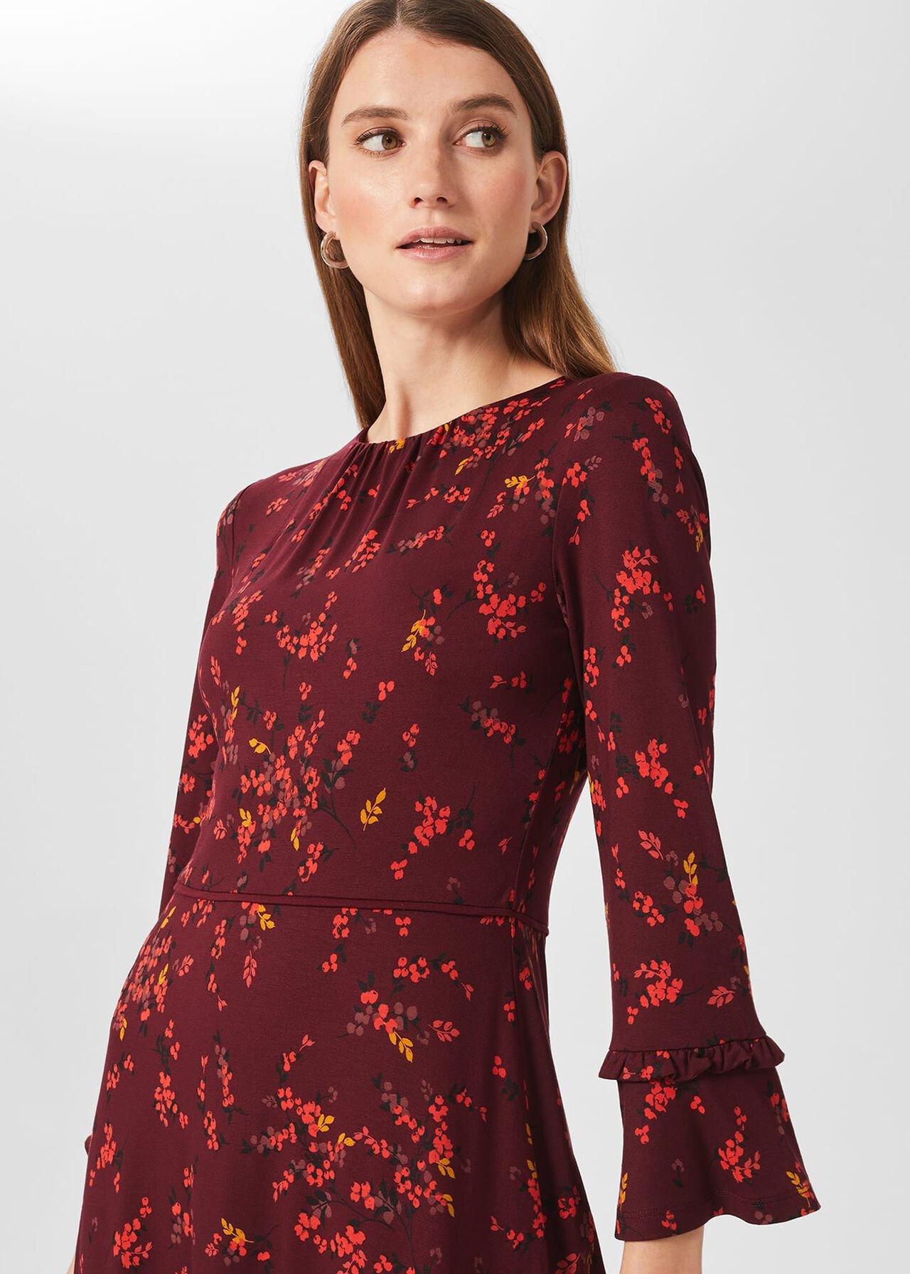 Lea Jersey Dress, Mulberry Multi, hi-res