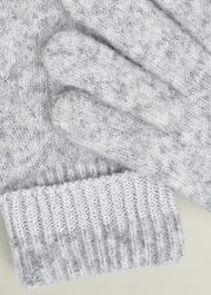 Carys Knit Gloves, Light Grey, hi-res