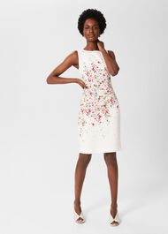 Fiona Floral Shift Dress, Ivory Multi, hi-res