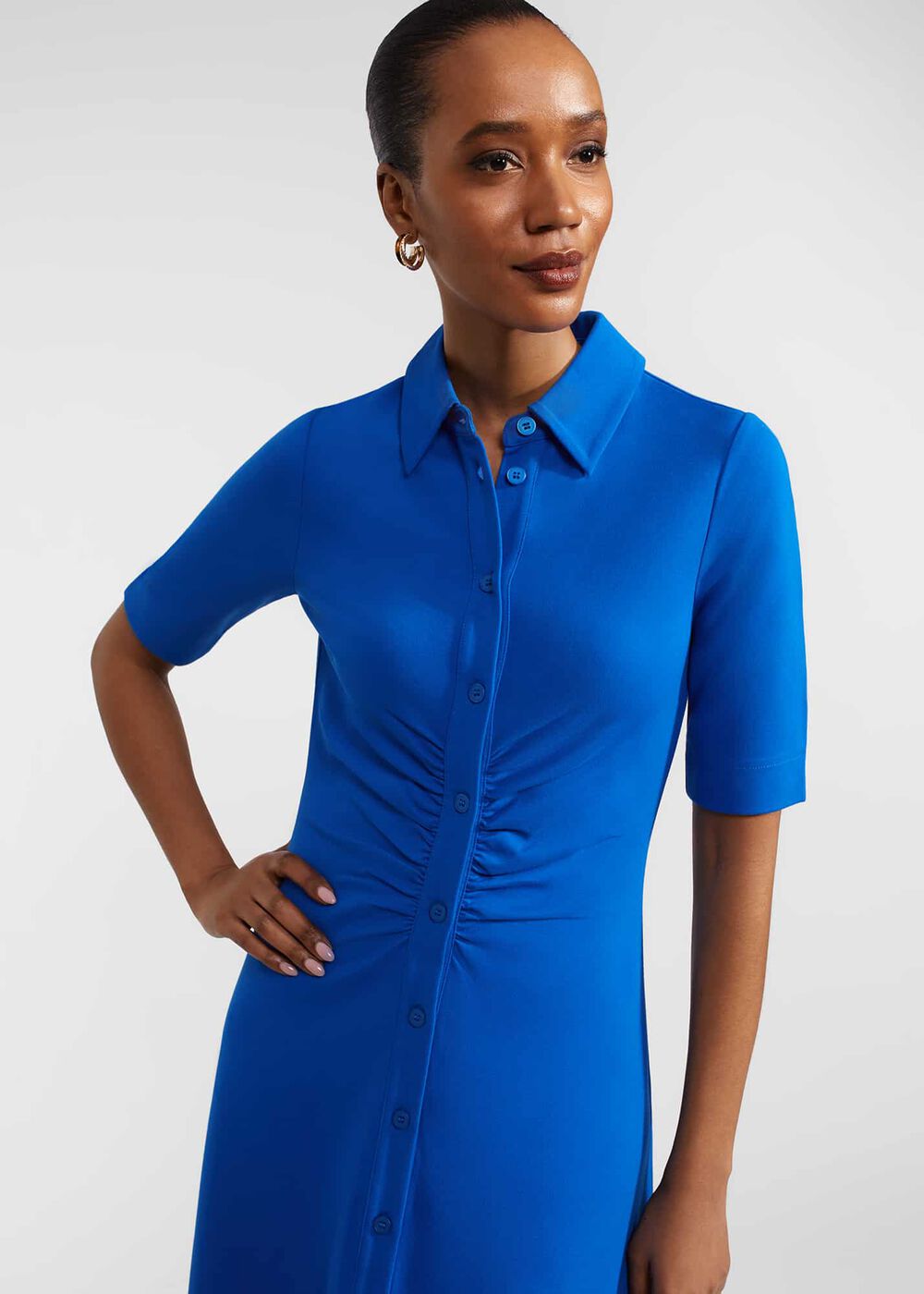 Paisley Ponte Dress, Atlantic Blue, hi-res