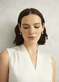 Bette Earrings, Silver, hi-res