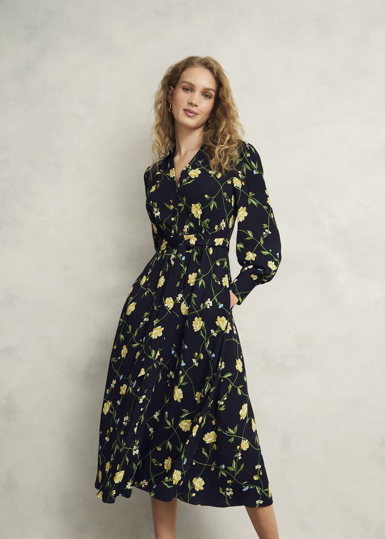 Petite Everly Dress, Navy Multi, hi-res