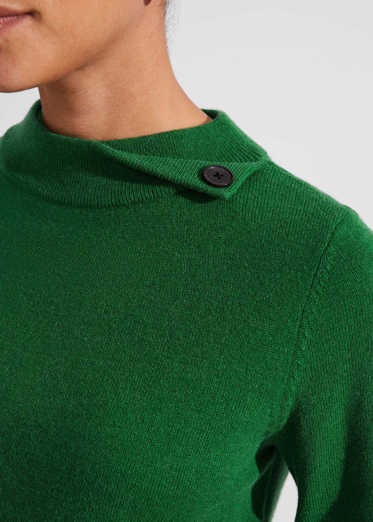 Talia Wool Cashmere Jumper, Cadmium Green, hi-res