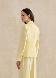 Adalee Linen Jacket, Soft Yellow, hi-res