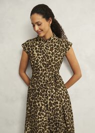 Hurst Leopard Shirt Dress, Brown Multi, hi-res