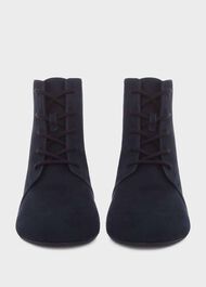 Hetty Lace Up Ankle Boots, Navy, hi-res