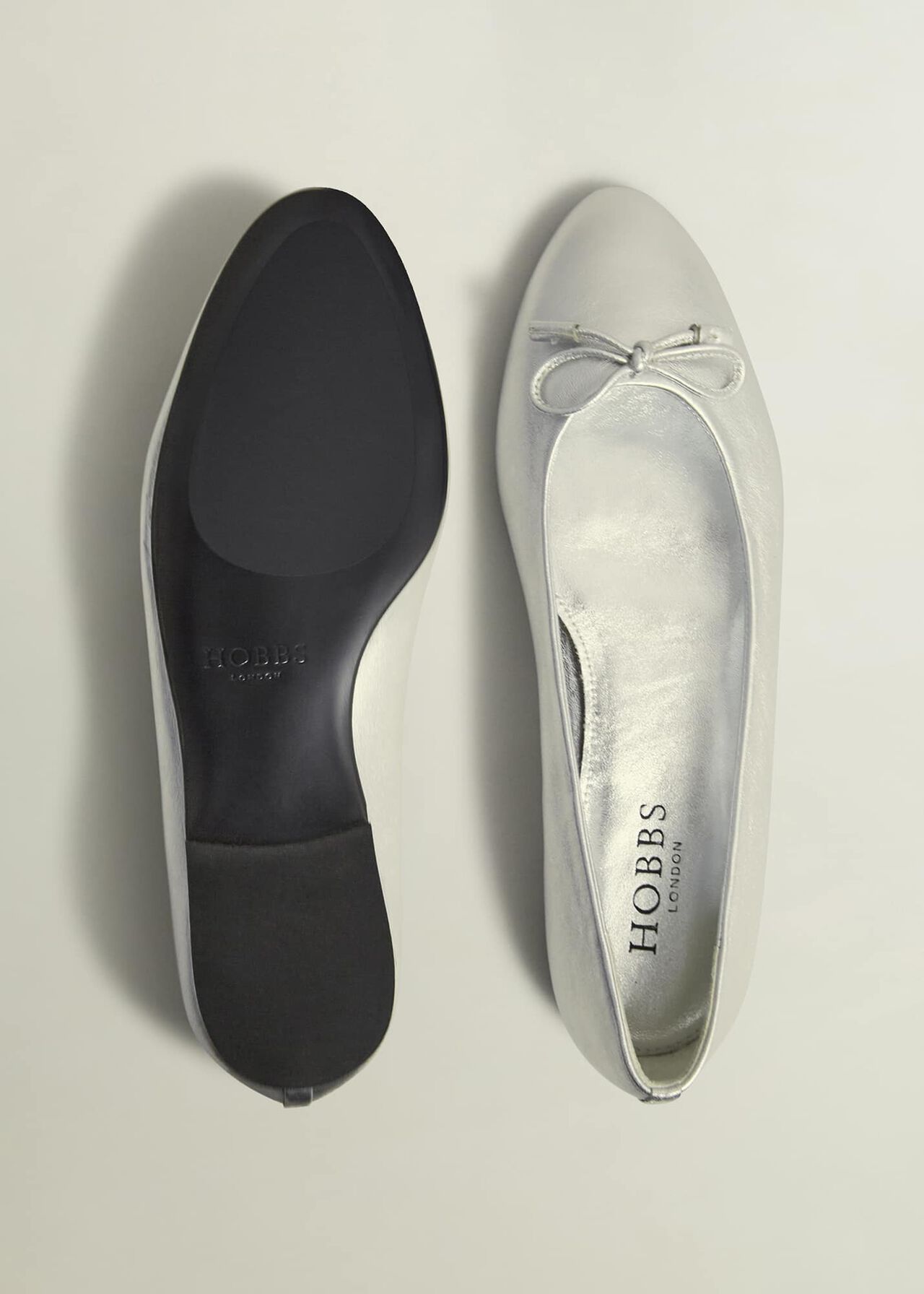 Priya Ballet Flats, Silver Metallic, hi-res