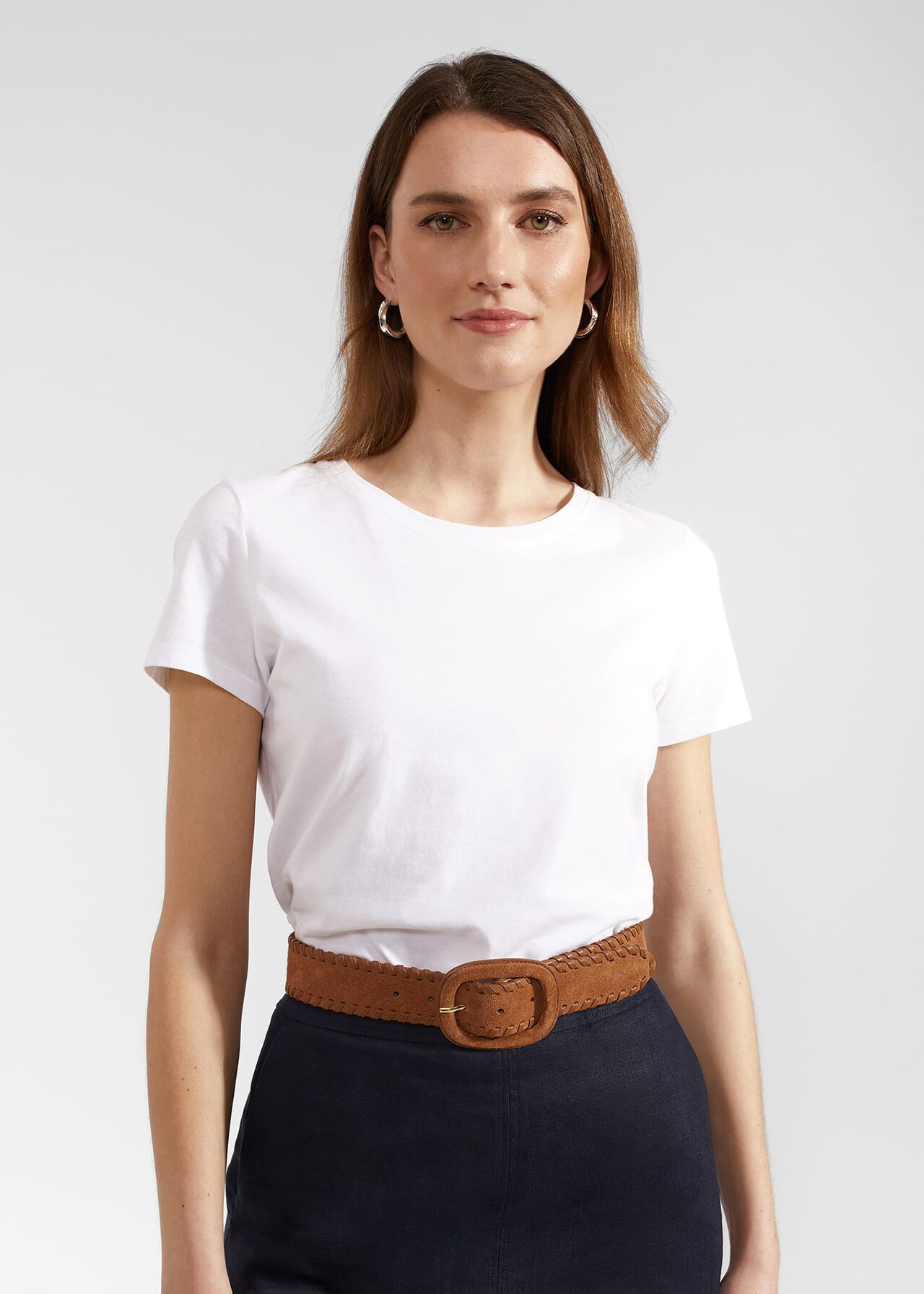 Savannah Leather Belt, Tan, hi-res